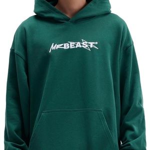 Mr beast green sweatshirt hoodie new, didn’t have a tag never worn!!!